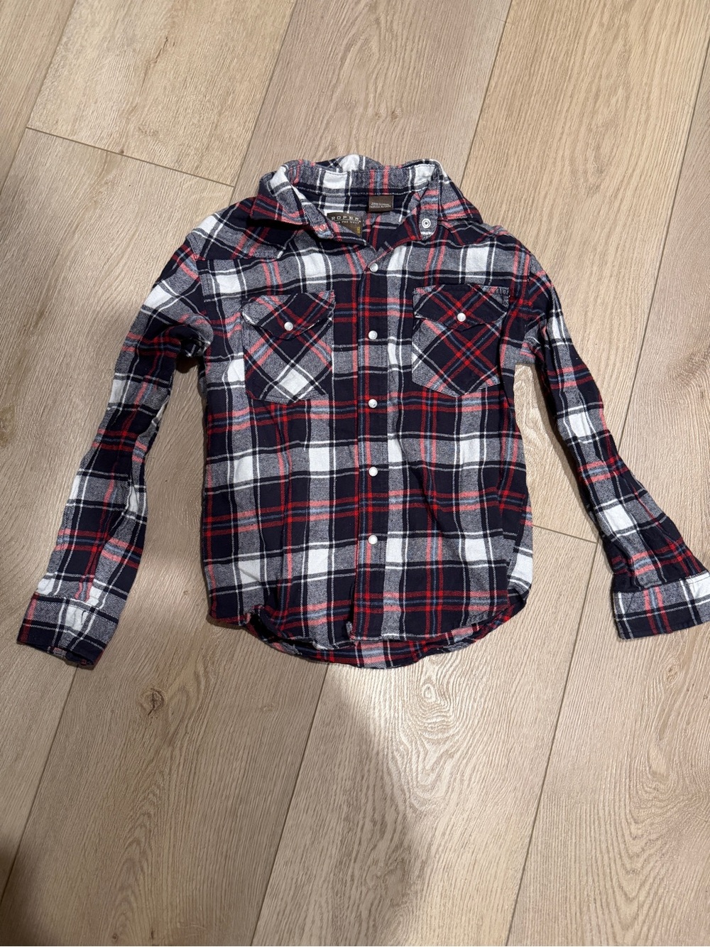 Kids Roper flannel plaid button down shirt M 8/10 VGUC